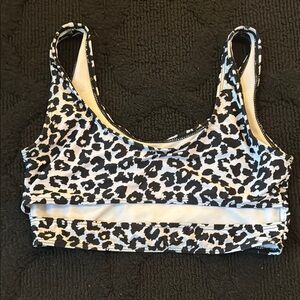 Black and White Bikini with‎ Classic Leopard Print